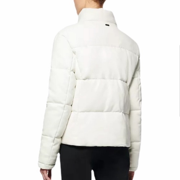 Andrew Marc Sport Faux Leather Puffer Jacket - Picture 4 of 8